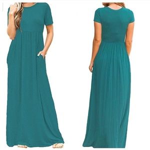 EUC Teal maxi dress